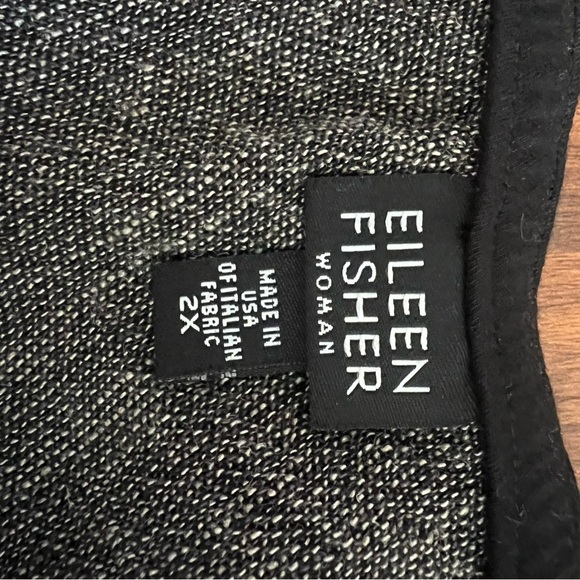 Eileen Fisher Linen Blazer Jacket Midi Skirt 2 Piece Set Gray Size 1X / 2X - Picture 6 of 11